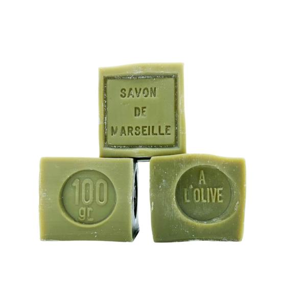 Echte Marseiller Seife mit Olivenöl. Stück 100g