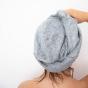 Hair towel - Oeko-Tex bamboo Color : Grey