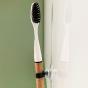 Toothbrush on suction cup with clip