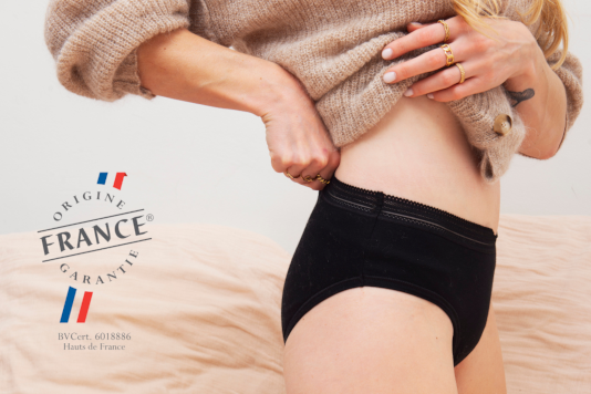 Culotte menstruelle en coton bio fabriquée en France - Chamarrel - Culotte de règles